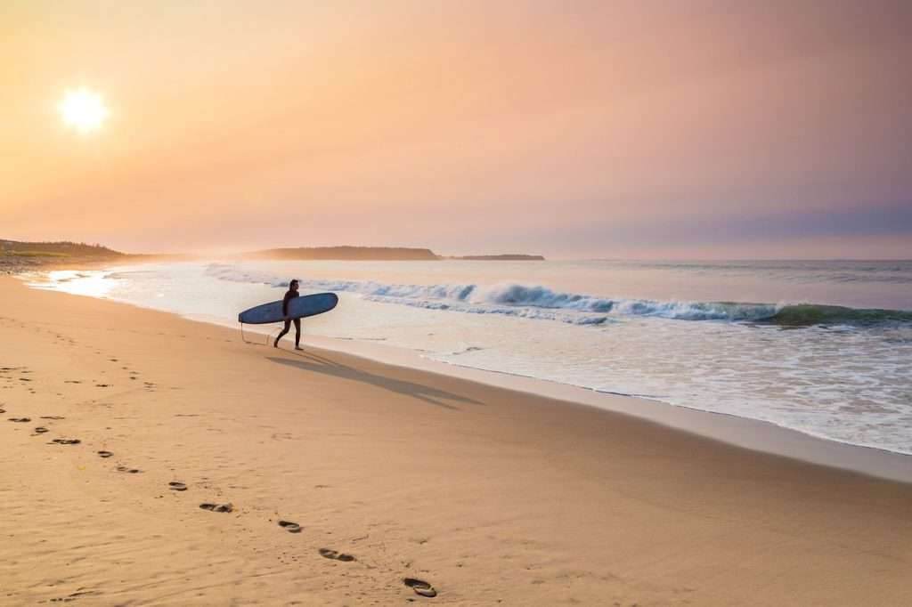 the beautiful white sand beach in East Lawrencetown, one of Halifax's nicest sandy beaches.