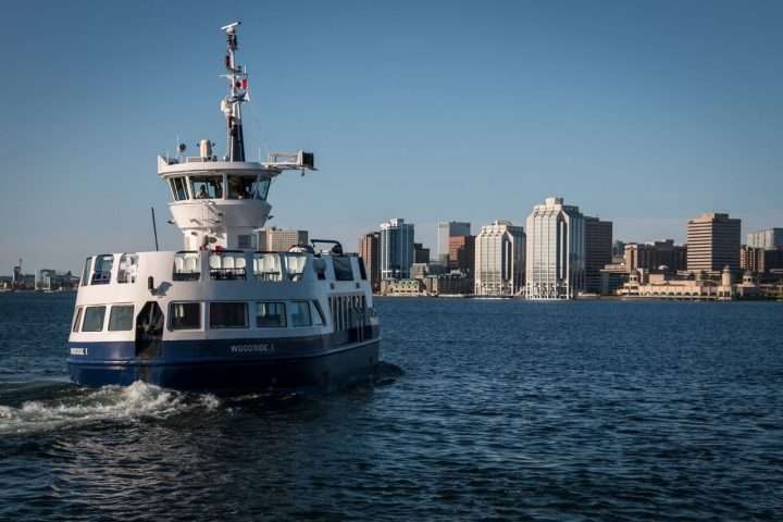The ferry service leaving the Halifax harbour