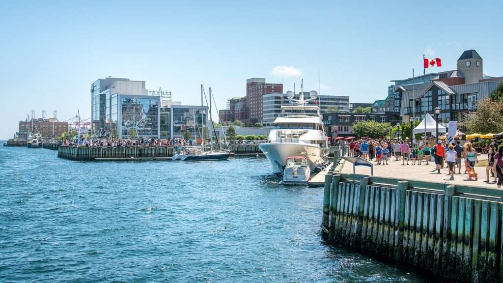 Halifax harbourfront during the annual Multifest celebration.