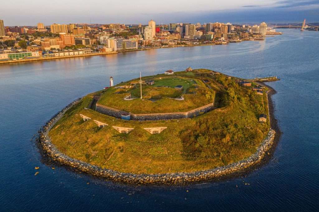 Georges Island National Historic Site from the Air.