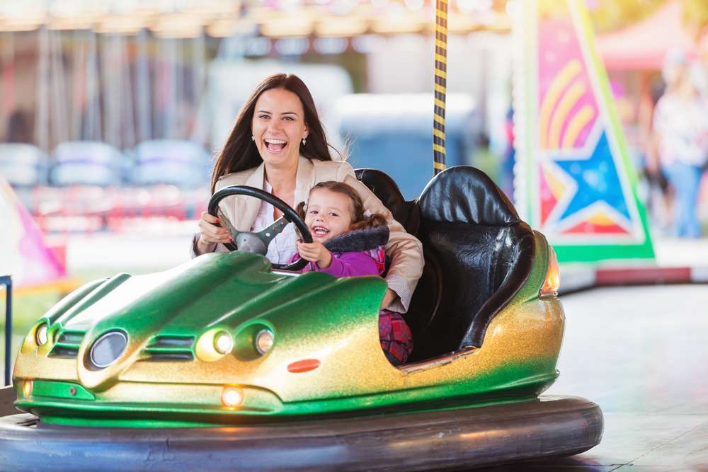 Amusement parks in Nova Scotia with bumper cars for children and family excitement.