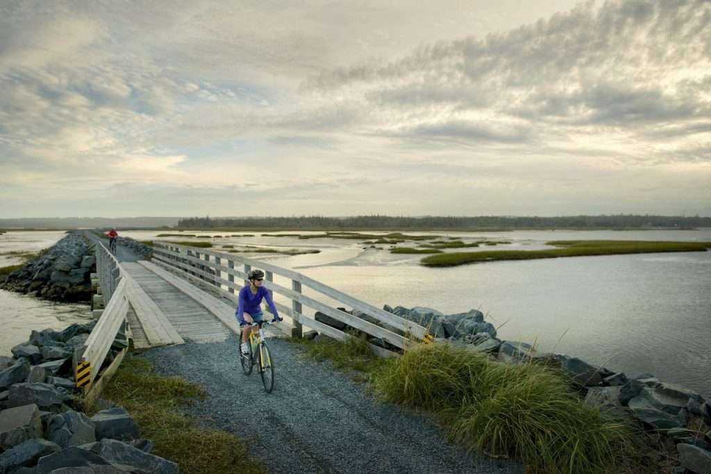 the pristine lake of Salt Marsh Trail.